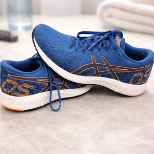 ASICS Mens Running Shoes Size 8.5 Blue Orange Athletic Sneakers